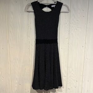 Aa Studio Navy Sleeveless Dress with Keyhole Back, Size 4P